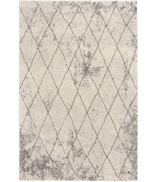 Central Oriental Structures Buff/Metal Moroccan 7ft.10in. x 9ft.10in. Rect. Rug