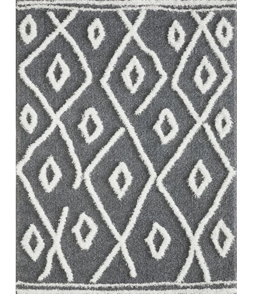 Loomaknoti Vemoa Avonako Blue/Cream EV003 5 ft. 3” X 7 ft. 3” Rectangle Rug