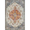 Loomaknoti Alsbrooke Kapirah Cream/Blue EA008 4 ft. X 6 ft. Rectangle Rug