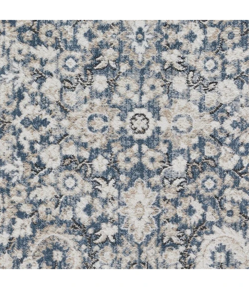 Loomaknoti Kehleigh Otindas Blue/Cream EK010 5 ft. 3 in. X 7 ft. 3 in. Rectangle Rug