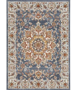 Loomaknoti Alsbrooke Amrenta Blue/Cream EA001 5 ft. 3 in. X 7 ft. 3 in. Rectangle Rug