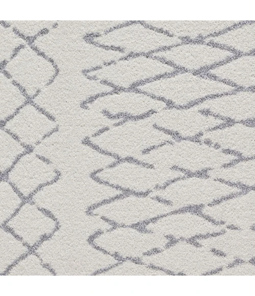 Loomaknoti Kissandrah Barzenski Cream/Gray EKI007 9 ft. 10 in. X 12 ft. 10 in. Rectangle Rug