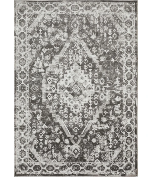 Loomaknoti Rhane Adleigh Gray/Cream ER012 5 ft. 3” X 7 ft. 3” Rectangle Rug