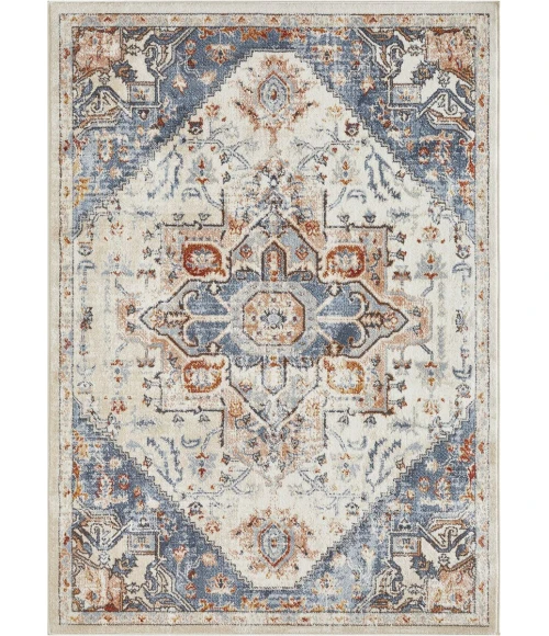 Loomaknoti Alsbrooke Obinda Cream/Beige EA009 5 ft. 3 in. X 7 ft. 3 in. Rectangle Rug