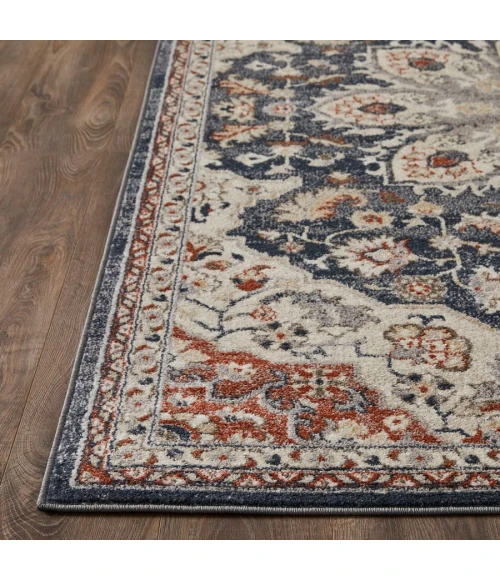Loomaknoti Malanie Charler Blue/Beige EM002 4 ft. X 6 ft. Rectangle Rug