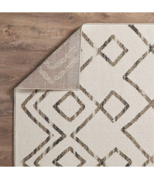 Loomaknoti Taytum Rocey White/Gray ET001 9 ft. 10 in. X 12 ft. 10 in. Rectangle Rug