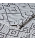 Loomaknoti Breyleigh Calvyn Cream/Gray EB004 5 ft. 3 in. X 7 ft. 3 in. Rectangle Rug