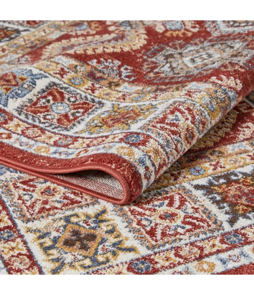 Loomaknoti Alsbrooke Delary Orange/Cream EA005 9 ft. 10 in. X 12 ft. 10 in. Rectangle Rug