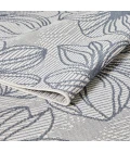 Loomaknoti Breyleigh Cerimia Cream/Blue EB007 5 ft. 3 in. X 7 ft. 3 in. Rectangle Rug
