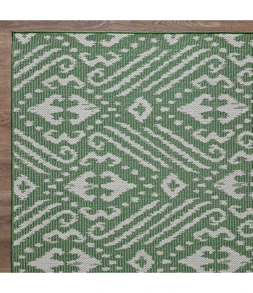 Loomaknoti Breyleigh Calitrah Green/Cream EB005 4 ft. X 6 ft. Rectangle Rug