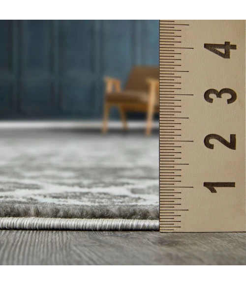 Loomaknoti Rhane Adleigh Gray/Cream ER012 2 ft.  X 3 ft.  Rectangle Rug