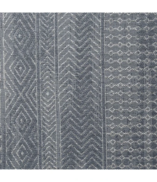 Loomaknoti Breyleigh Canderz Blue/Gray EB008 7 ft. 10 in. X 9 ft. 10 in. Rectangle Rug