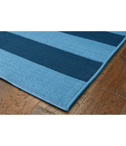 Central Oriental Tribut Awninstrp Navy Area Rug 7 ft. 10 in. X 9 ft. 10 in. Rectangle