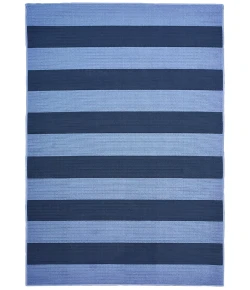 Central Oriental Tribut Awninstrp Navy Area Rug 7 ft. 10 in. X 9 ft. 10 in. Rectangle