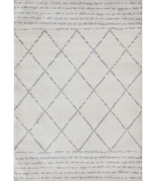 Loomaknoti Kissandrah Bennita Cream/Gray EKI006 5 ft. 3 in. X 7 ft. 3 in. Rectangle Rug