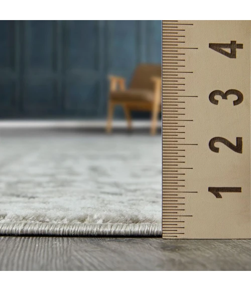 Loomaknoti Rhane Allory Gray/Cream ER014 9 ft. 10 in. X 12 ft. 10 in. Rectangle Rug