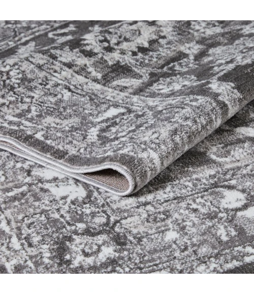 Loomaknoti Rhane Vaild Gray/Cream ER006 6 ft. 7 in. X 9 ft. 2 in. Rectangle Rug