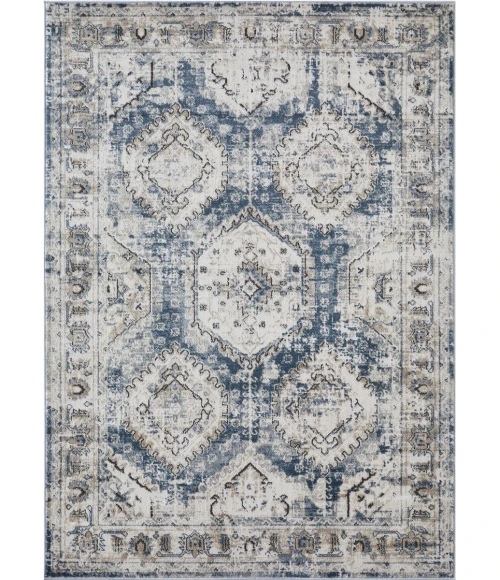 Loomaknoti Kehleigh Auborn Blue/Cream EK011 2 ft. X 3 ft. Rectangle Rug