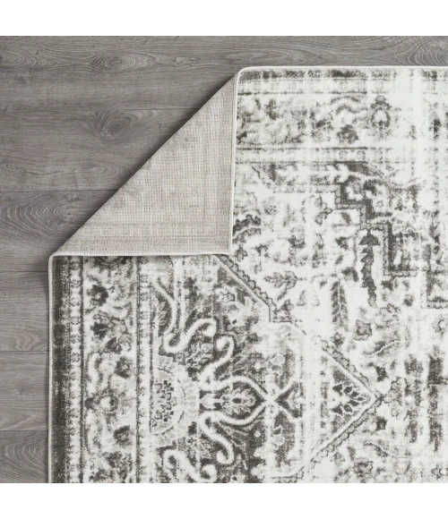 Loomaknoti Rhane Aliziaz Cream/Gray ER020 4 ft.  X 6 ft.  Rectangle Rug