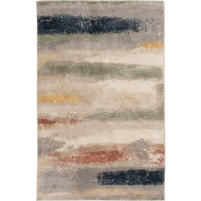 Central Oriental Stonington Coconut/Multi Abstract 7ft.10in. x 9ft.10in. Rect. Rug