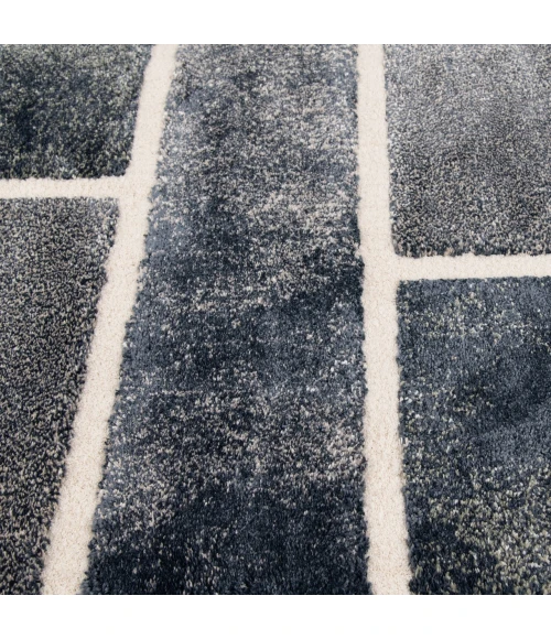 Central Oriental Stonington Denim/Zinc Geometric 5ft. x 7ft.6in. Rect. Rug