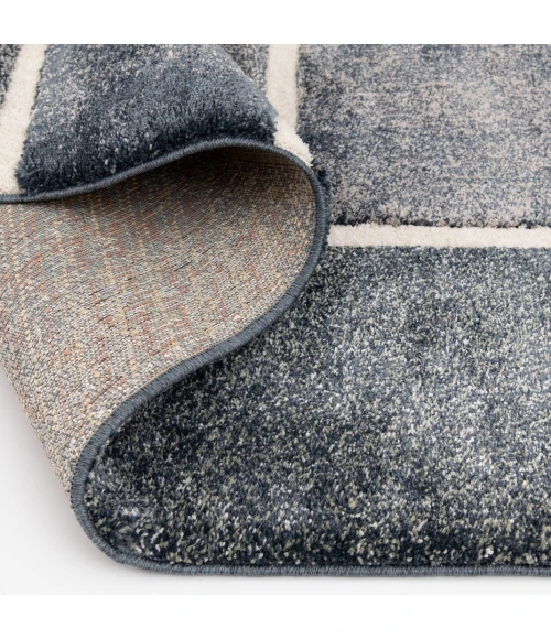Central Oriental Stonington Denim/Zinc Geometric 5ft. x 7ft.6in. Rect. Rug