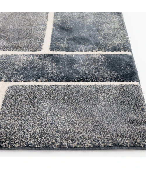 Central Oriental Stonington Denim/Zinc Geometric 5ft. x 7ft.6in. Rect. Rug