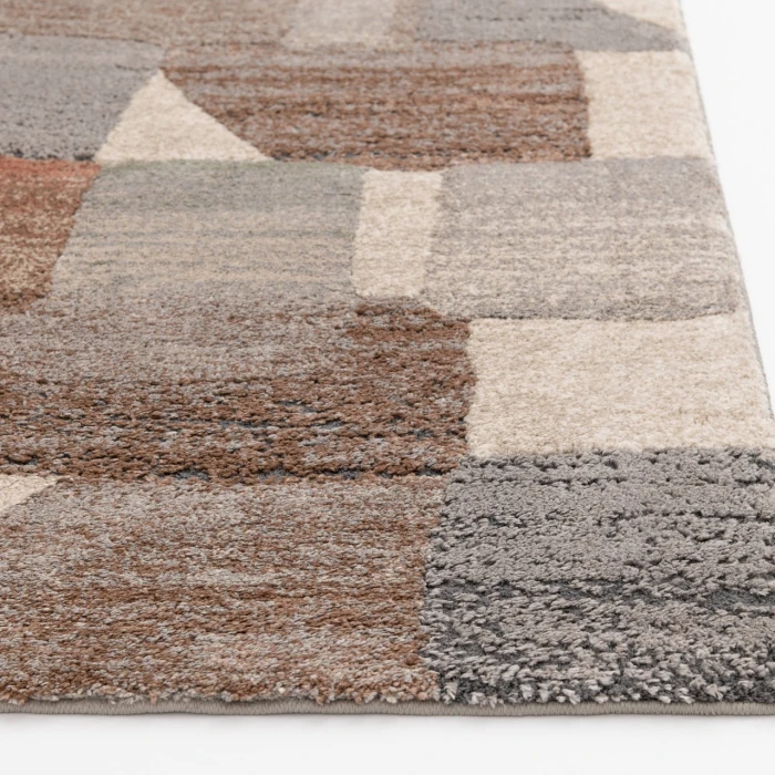 Central Oriental Stonington Almond/Clay Geometric 5ft. x 7ft.6in. Rect. Rug