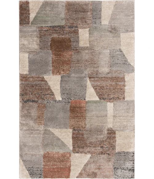 Central Oriental Stonington Almond/Clay Geometric 5ft. x 7ft.6in. Rect. Rug