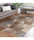 Central Oriental Stonington Almond/Clay Geometric 5ft. x 7ft.6in. Rect. Rug