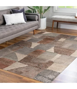 Central Oriental Stonington Almond/Clay Geometric 5ft. x 7ft.6in. Rect. Rug
