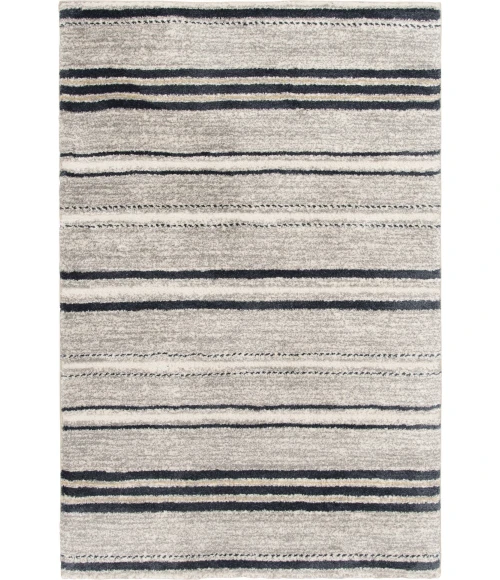 Central Oriental Stonington Coconut/Zinc Stripe 7ft.10in. x 9ft.10in. Rect. Rug