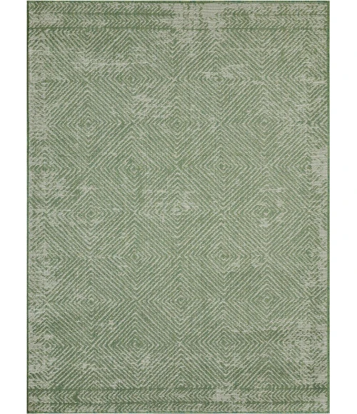 Loomaknoti Breyleigh Carzon Cream/Green EB003 4 ft. X 6 ft. Rectangle Rug