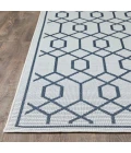 Loomaknoti Breyleigh Chendler Cream/Blue EB001 9 ft. 10 in. X 12 ft. 10 in. Rectangle Rug