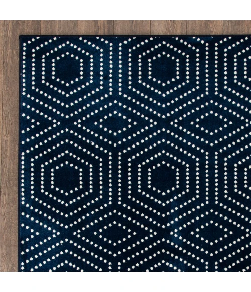 Loomaknoti Tecopa Kaharie Blue/White ETR21BWH08 2 ft. 3 in. X 3 ft. Rectangle Rug