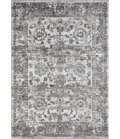 Loomaknoti Rhane Vandian Cream/Gray ER005 5 ft. 3 in. X 7 ft. 3 in. Rectangle Rug