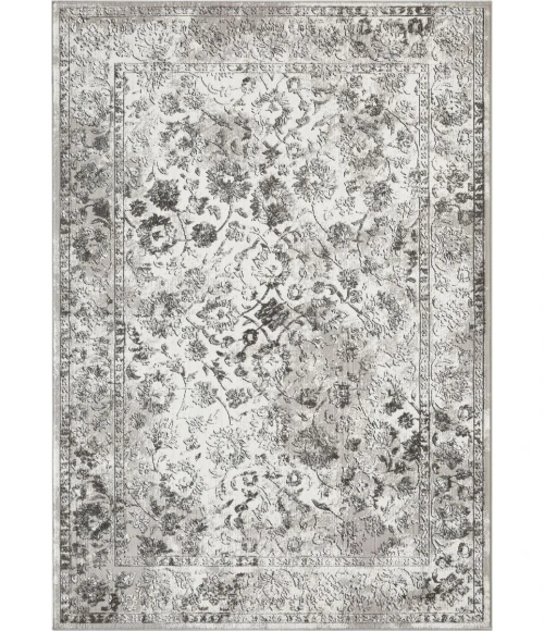 Loomaknoti Aysal Alazah Cream/Gray EAY001 4 ft. X 6 ft. Rectangle Rug