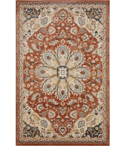 Loomaknoti Malanie Charler Red/Beige EM002 5 ft. 3 in. X 7 ft. 3 in. Rectangle Rug
