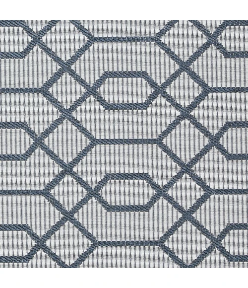 Loomaknoti Breyleigh Chendler Cream/Blue EB001 9 ft. 10 in. X 12 ft. 10 in. Rectangle Rug