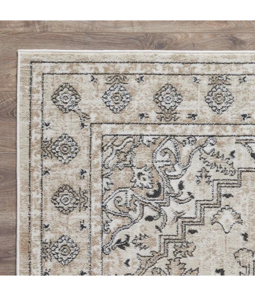 Loomaknoti Kehleigh Avalie Cream/Beige EK017 5 ft. 3 in. X 7 ft. 3 in. Rectangle Rug