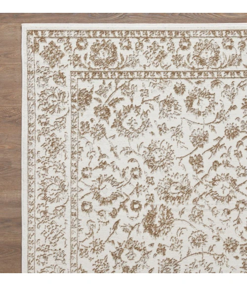 Loomaknoti Aysal Alazah Cream/Beige EAY001 3 ft. 3 in. X 5 ft. 3 in. Rectangle Rug