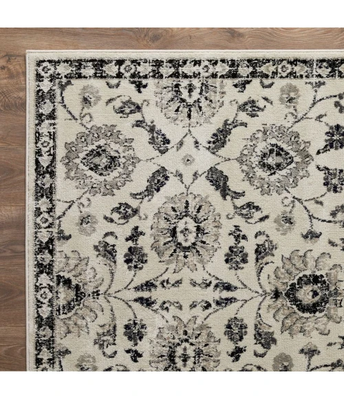 Loomaknoti Celena Ashbil Cream/Blue EC005 5 ft. 3 in. X 7 ft. 3 in. Rectangle Rug