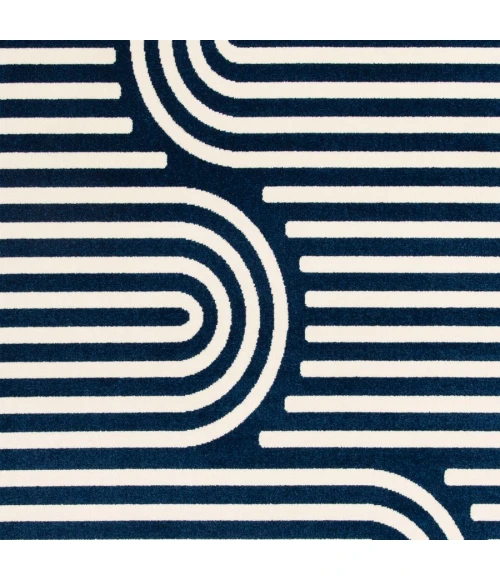 Loomaknoti Tecopa Sedvick Blue/White ETR06BWH55 5 ft. 3” X 7 ft. 3” Rectangle Rug