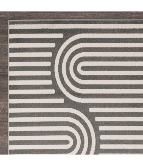 Loomaknoti Tecopa Sedvick Gray/White ETR06GRW12 2 ft.  X 6 ft. 7” Rectangle Rug