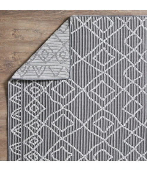 Loomaknoti Breyleigh Calvyn Gray/Cream EB004 3 ft. X 5 ft. Rectangle Rug