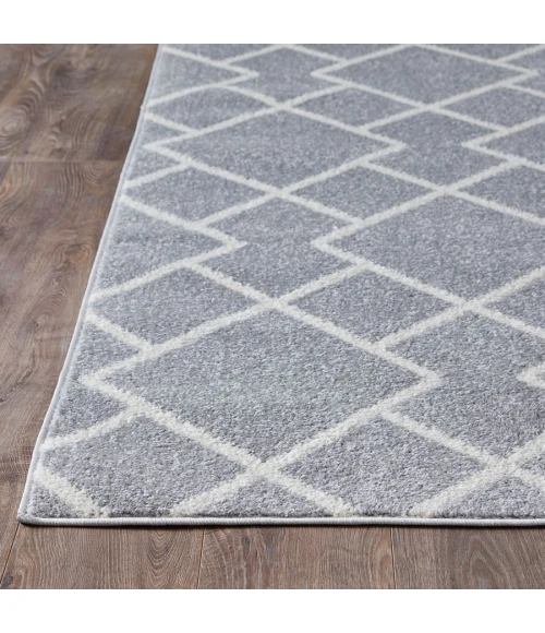 Loomaknoti Kissandrah Bleyana Gray/Cream EKI004 4 ft. X 6 ft. Rectangle Rug