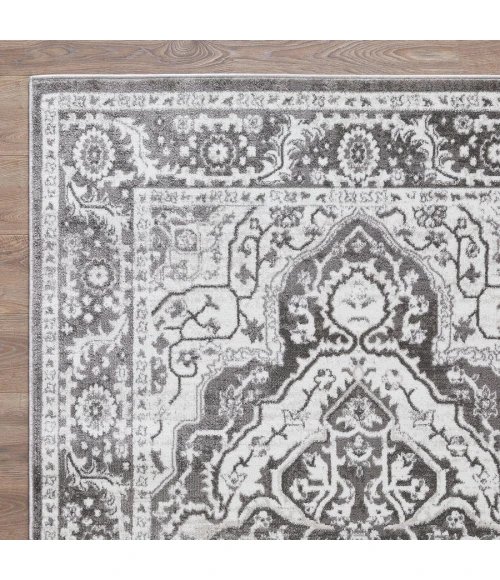 Loomaknoti Rhane Valok Gray/Cream ER003 3 ft. 3 in. X 5 ft. 3 in. Rectangle Rug