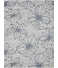 Loomaknoti Breyleigh Cerimia Cream/Blue EB007 5 ft. 3 in. X 7 ft. 3 in. Rectangle Rug