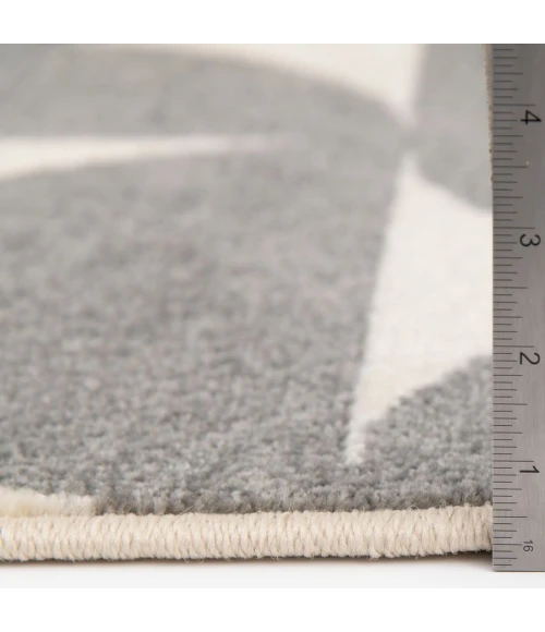 Loomaknoti Tecopa Sevella Gray/White ETR07GRW20 3 ft. 3” X 5 ft. 3” Rectangle Rug