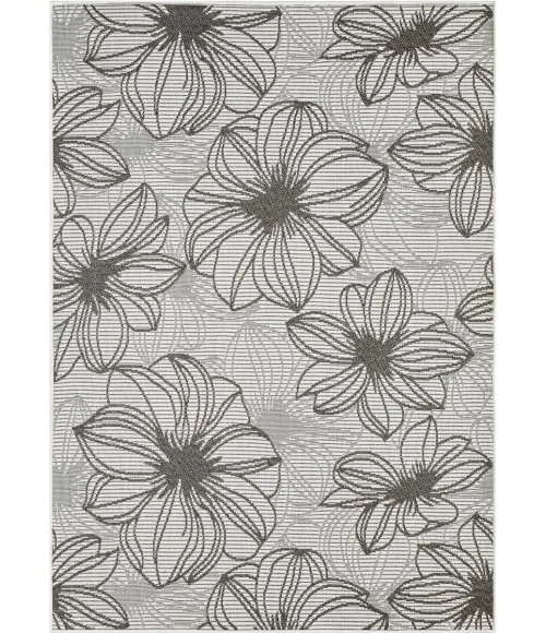 Loomaknoti Breyleigh Cerimia Cream/Gray EB007 5 ft. 3 in. X 7 ft. 3 in. Rectangle Rug